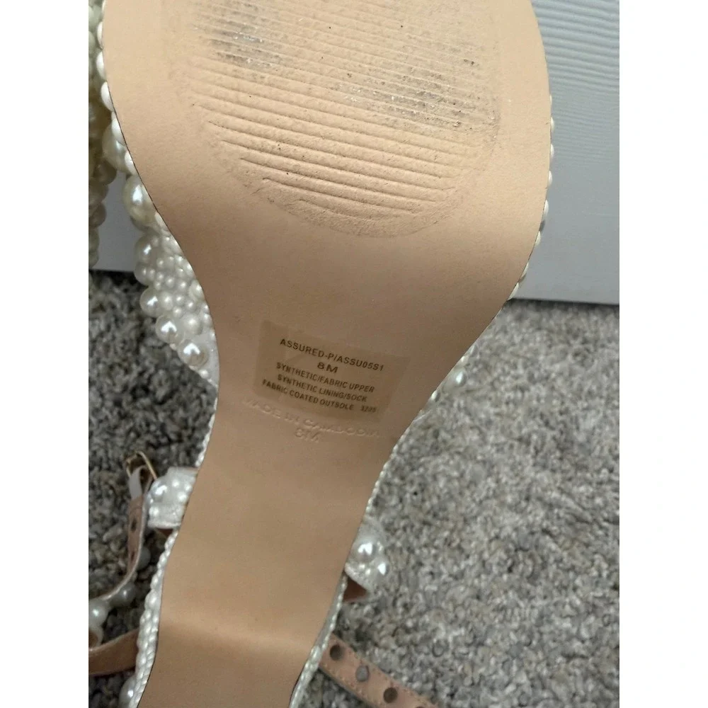 Steve Madden Assured Platform Sandal – Pearl White – Women's Size 8 – Like New - Picture 7 of 7